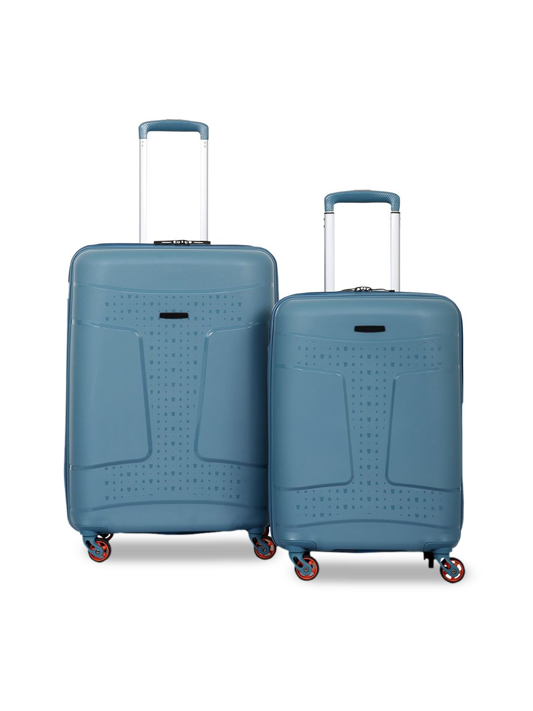 Polo Class Set of 2 Blue Solid Hard Sided Trolley Bag-20 & 24 inch Price in India