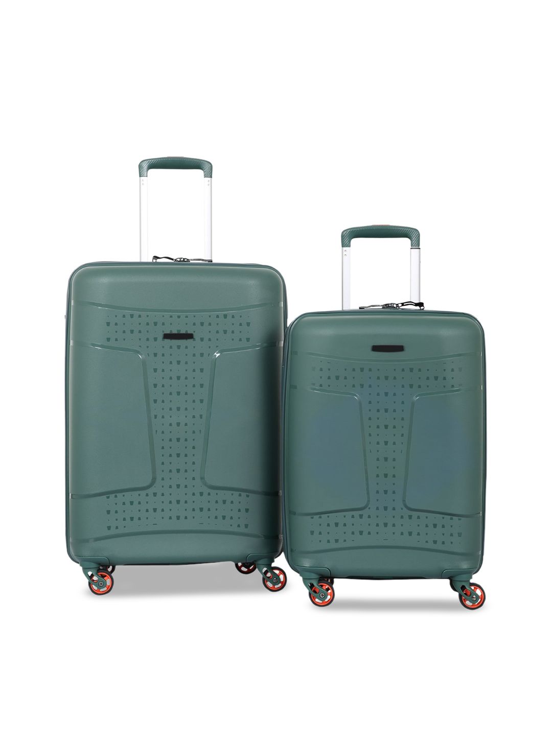 Polo Class Set of 2 Green Scan Trolley Bags Price in India