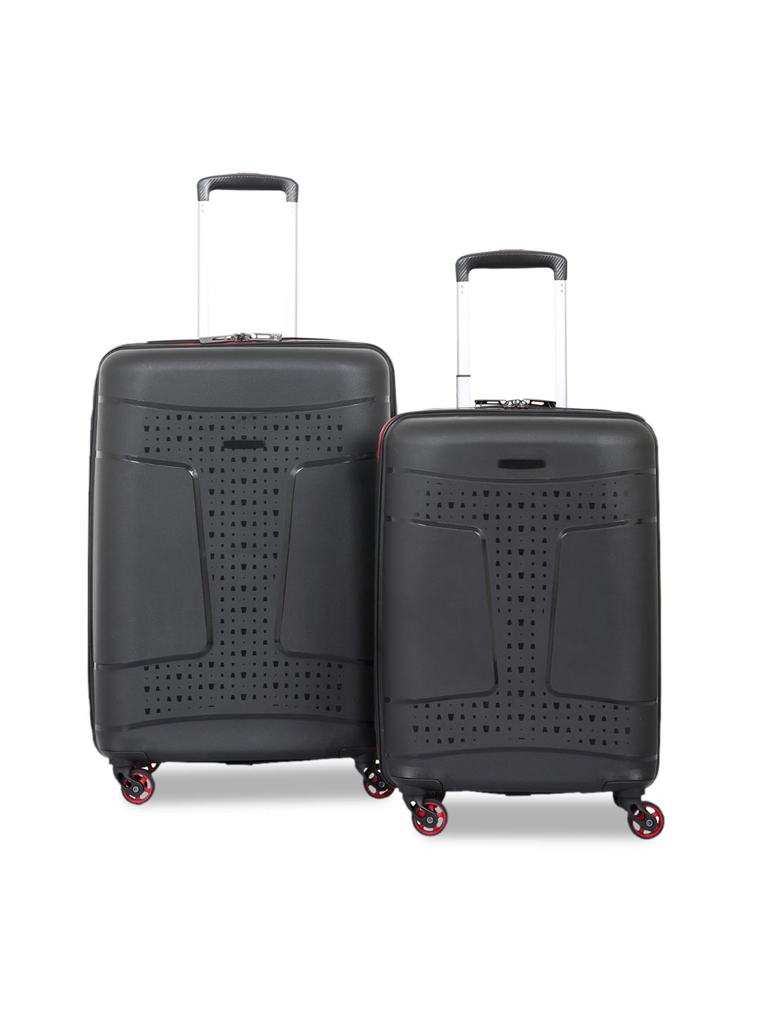 Polo Class  unisex Set of 2 Black Scan Trolley Bags Price in India