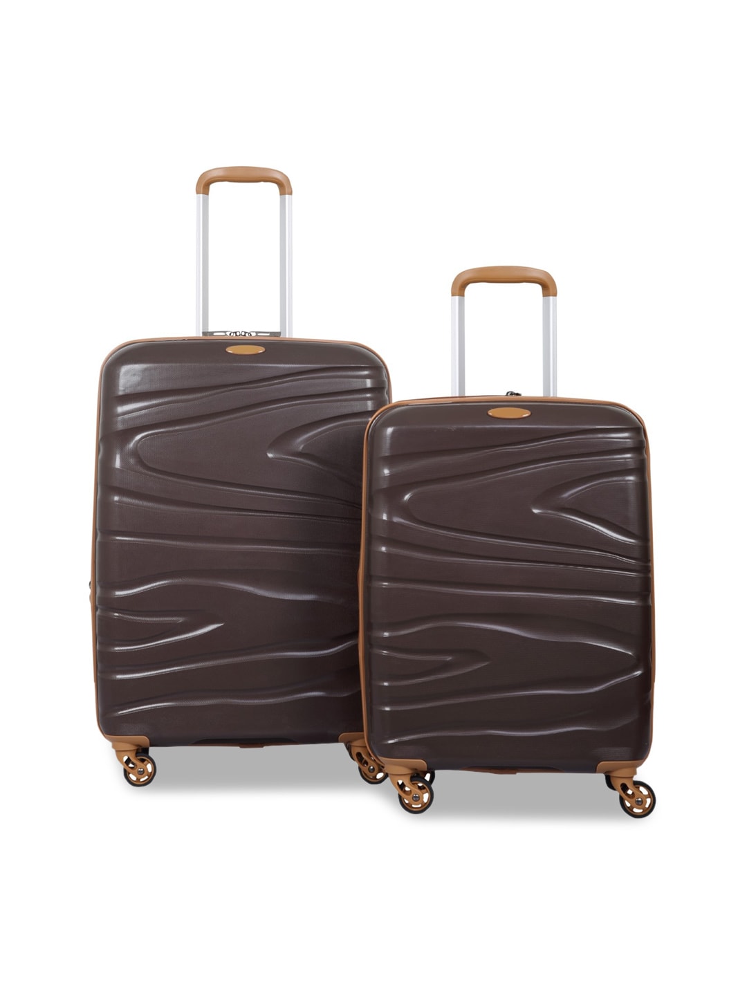 Polo Class Set Of 2 Brown Water Resistant Trolley Bags Price in India