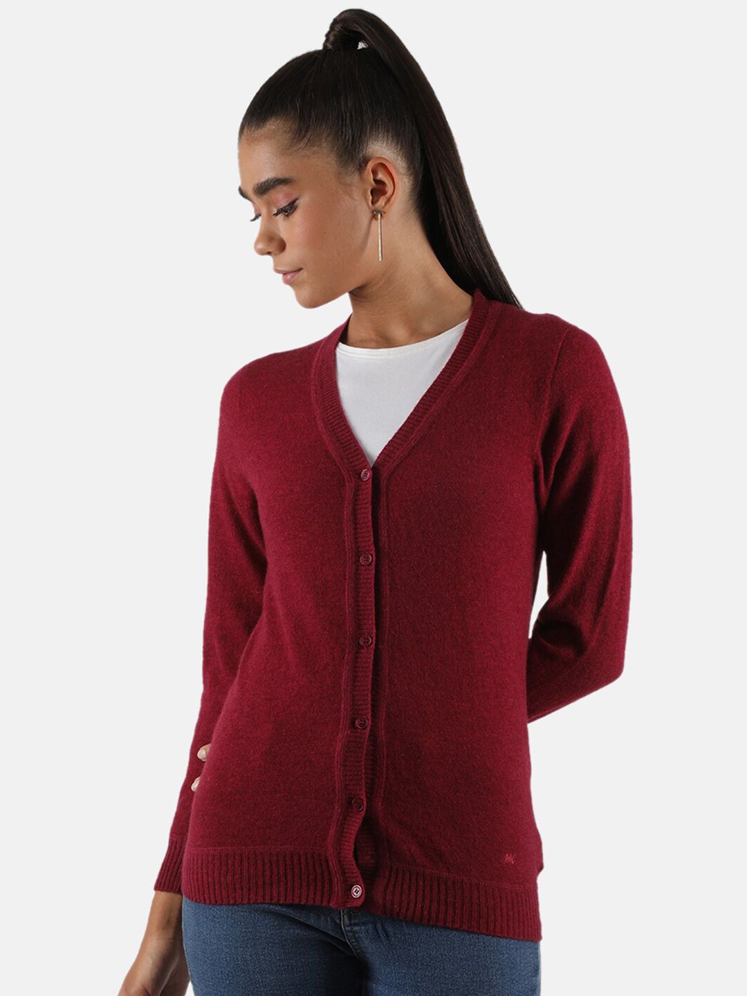 Monte Carlo Women Red Cardigan Price in India