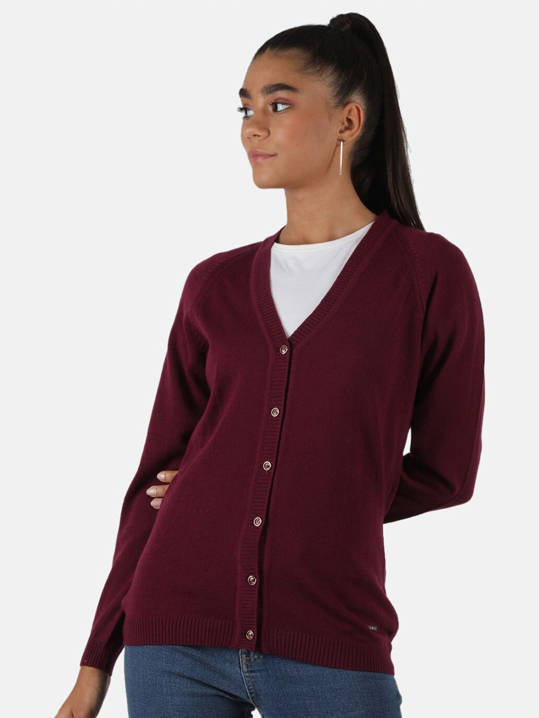 Monte Carlo Women Purple Cardigan Price in India