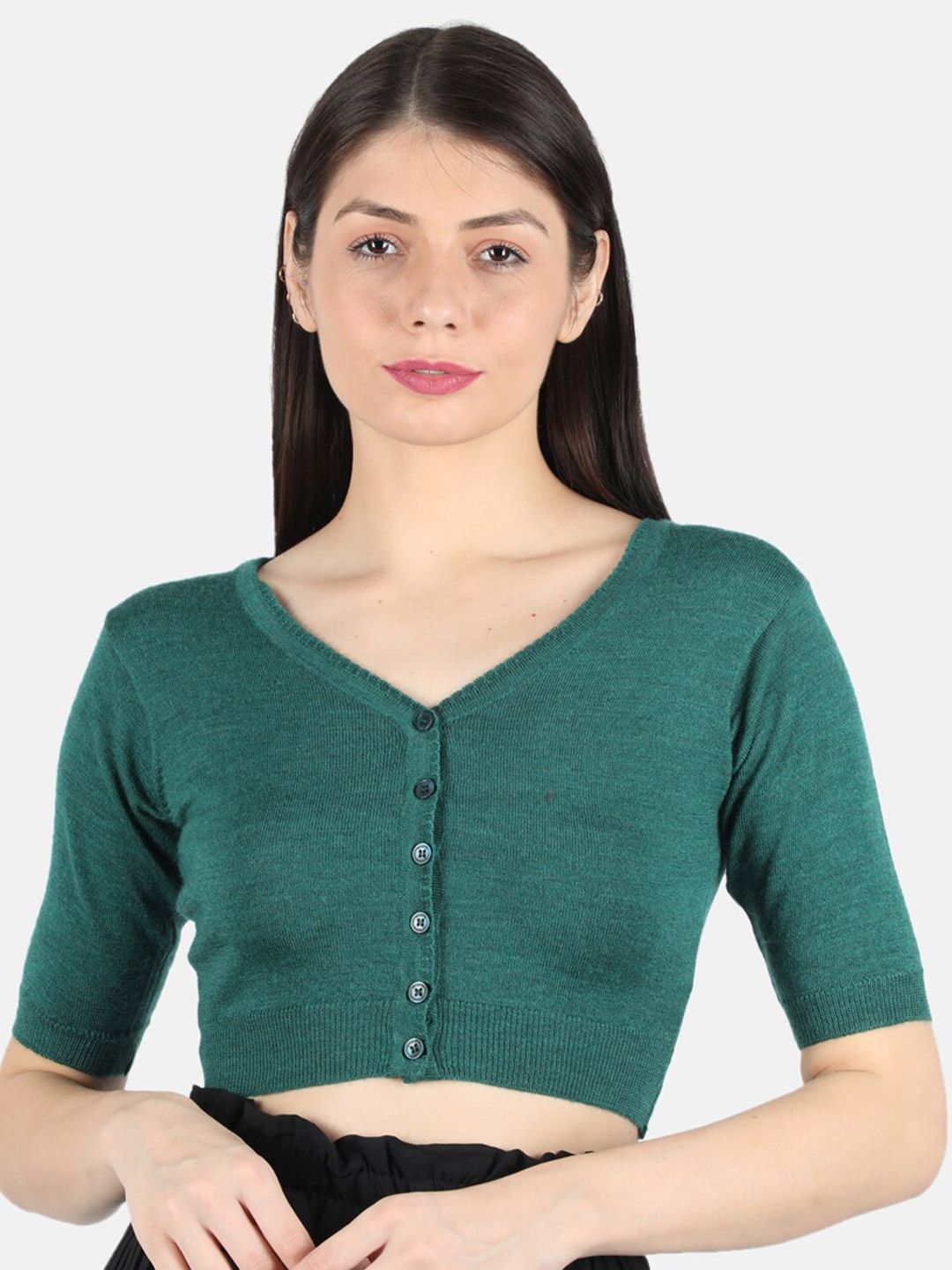 Monte Carlo Women Green Crop Cardigan Price in India