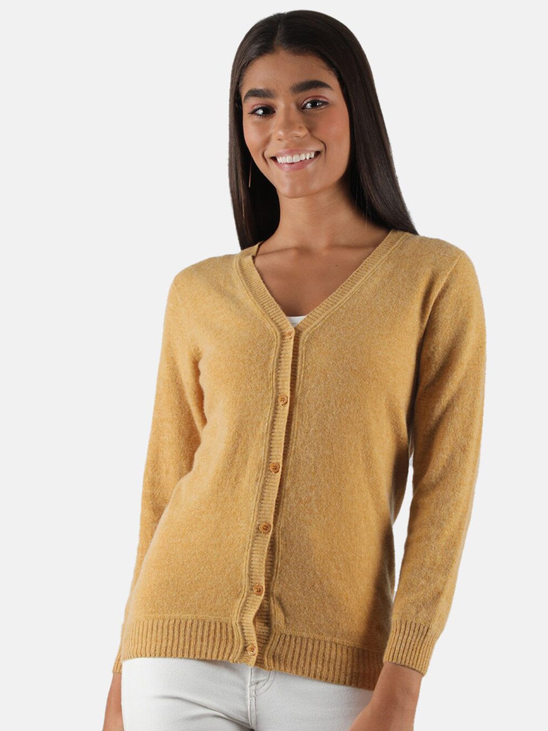 Monte Carlo Women Mustard Cardigan Price in India