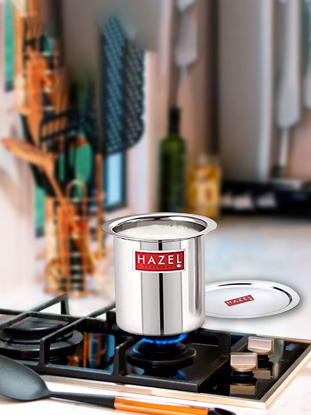 HAZEL Silver-Toned Stainless Steel Tope with Lid Price in India