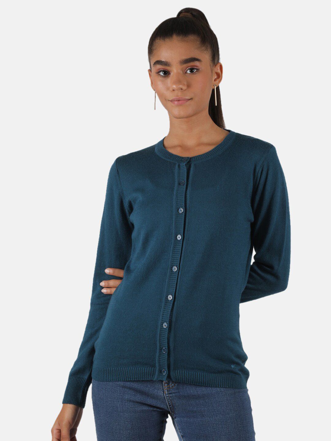 Monte Carlo Women Teal Cardigan Price in India