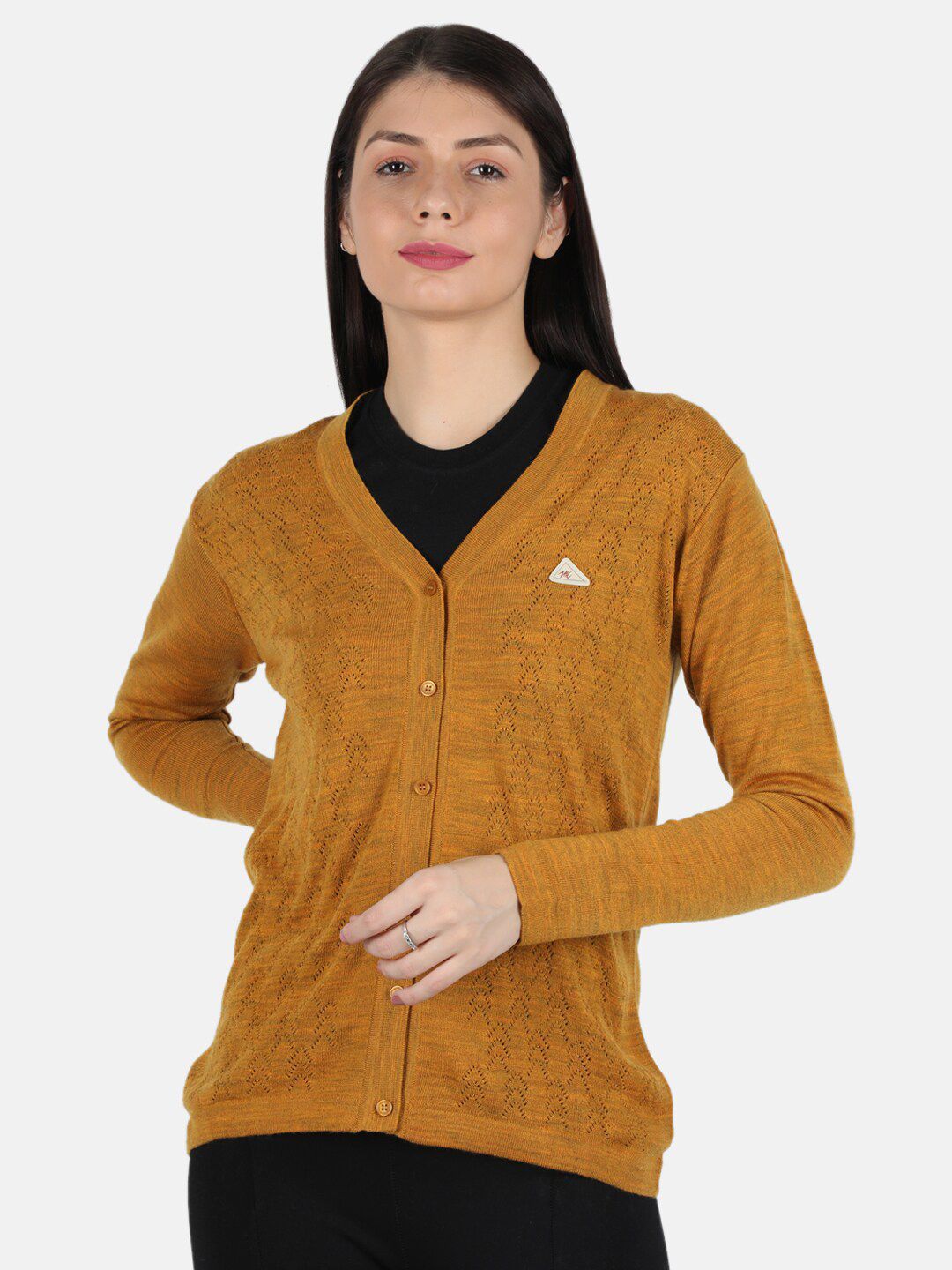 Monte Carlo Women Mustard Cardigan Price in India