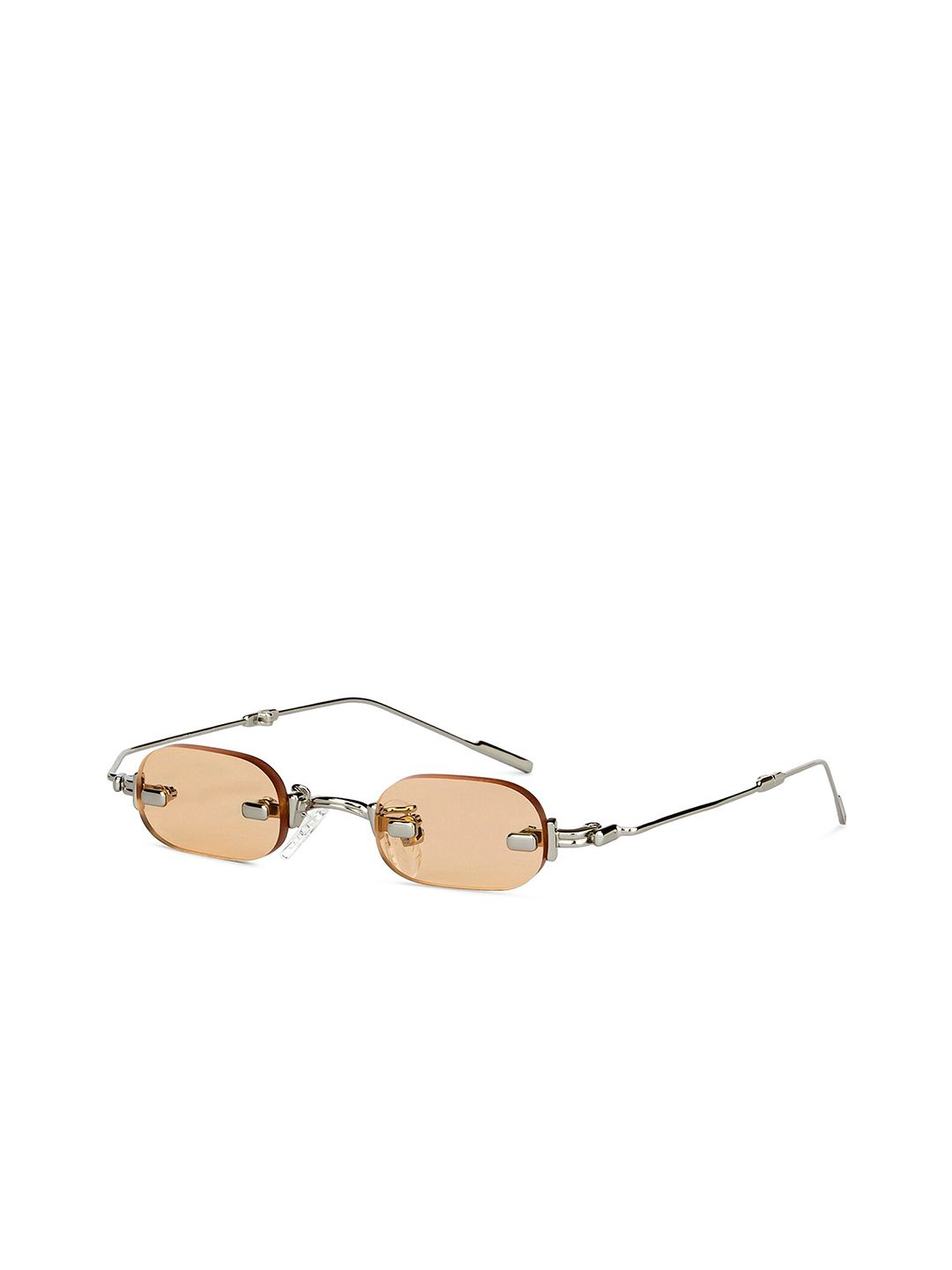 Vincent Chase by Lenskart Unisex Brown Lens & Gold-Toned Oval Sunglasses with UV Protected Lens