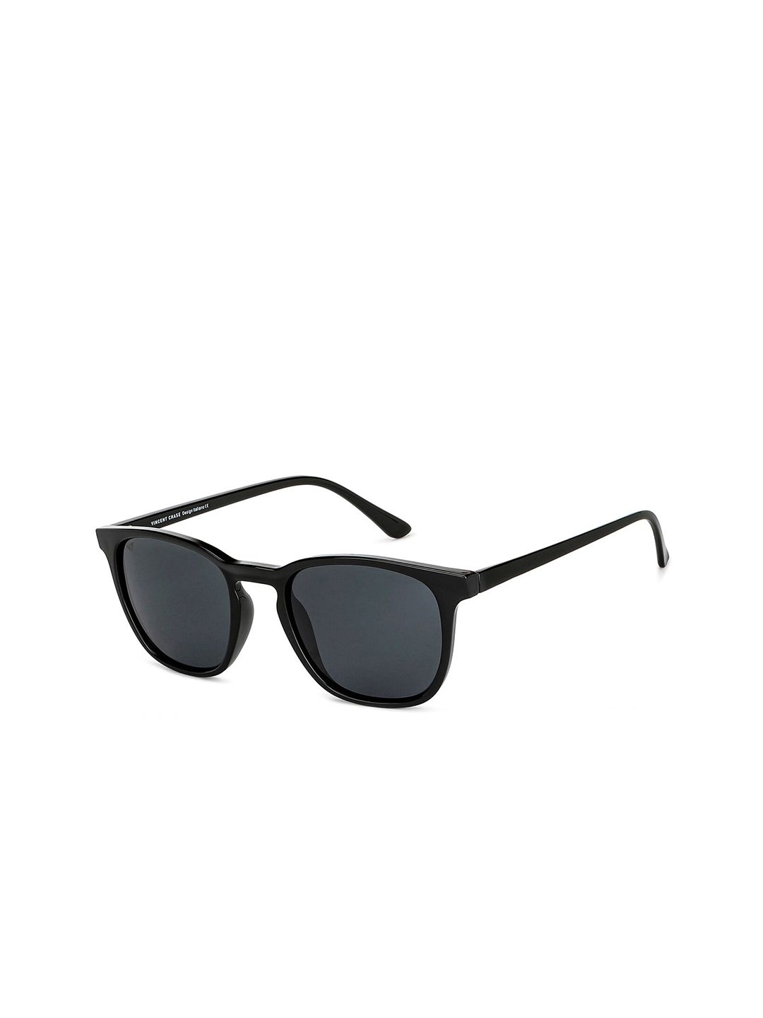 Vincent Chase by Lenskart Unisex Grey Lens & Black Sunglasses with Polarised and UV Protected Lens