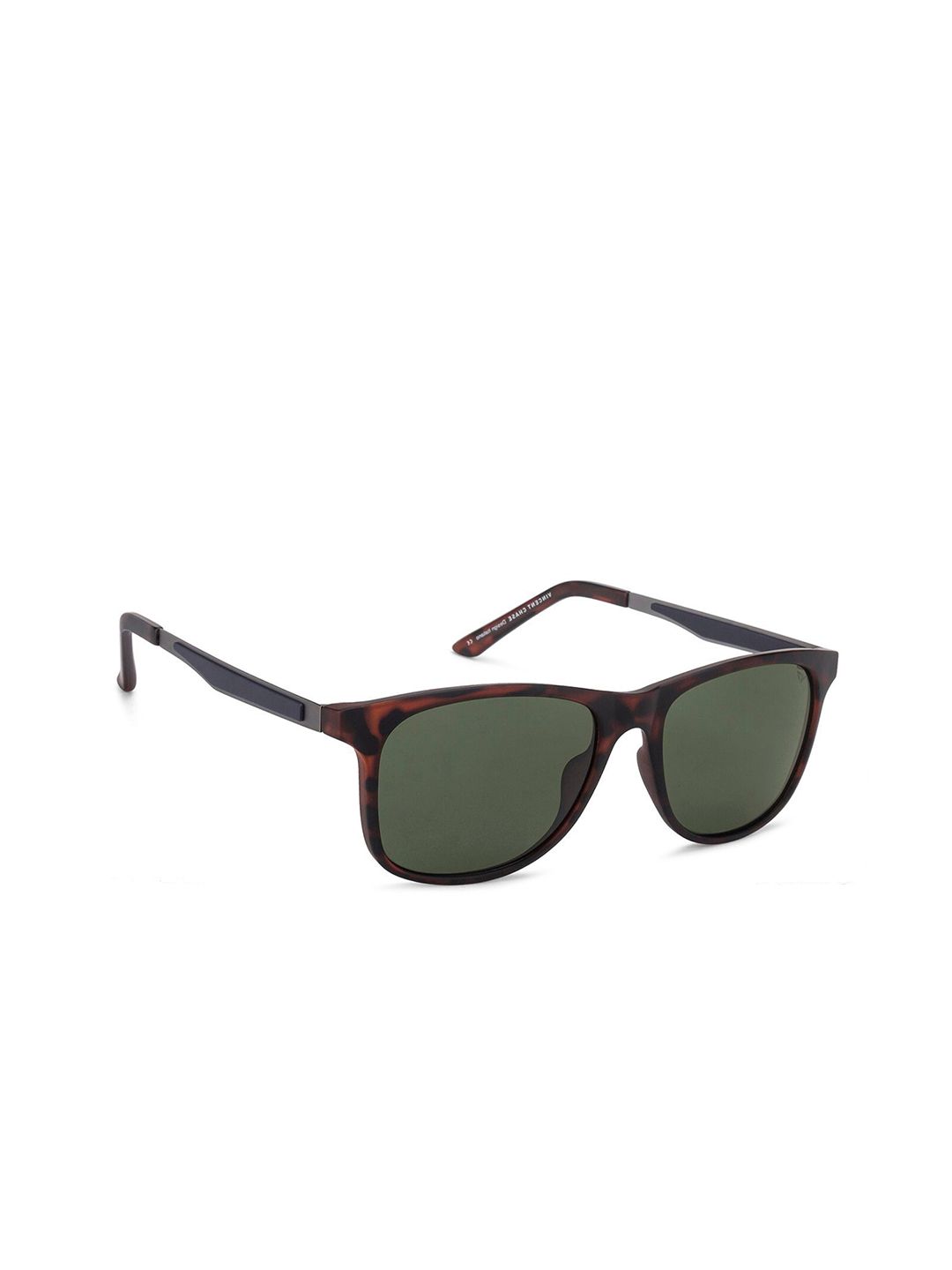 Vincent Chase by Lenskart Unisex Green Lens & Brown Wayfarer Sunglasses with Polarised and UV Protected Lens