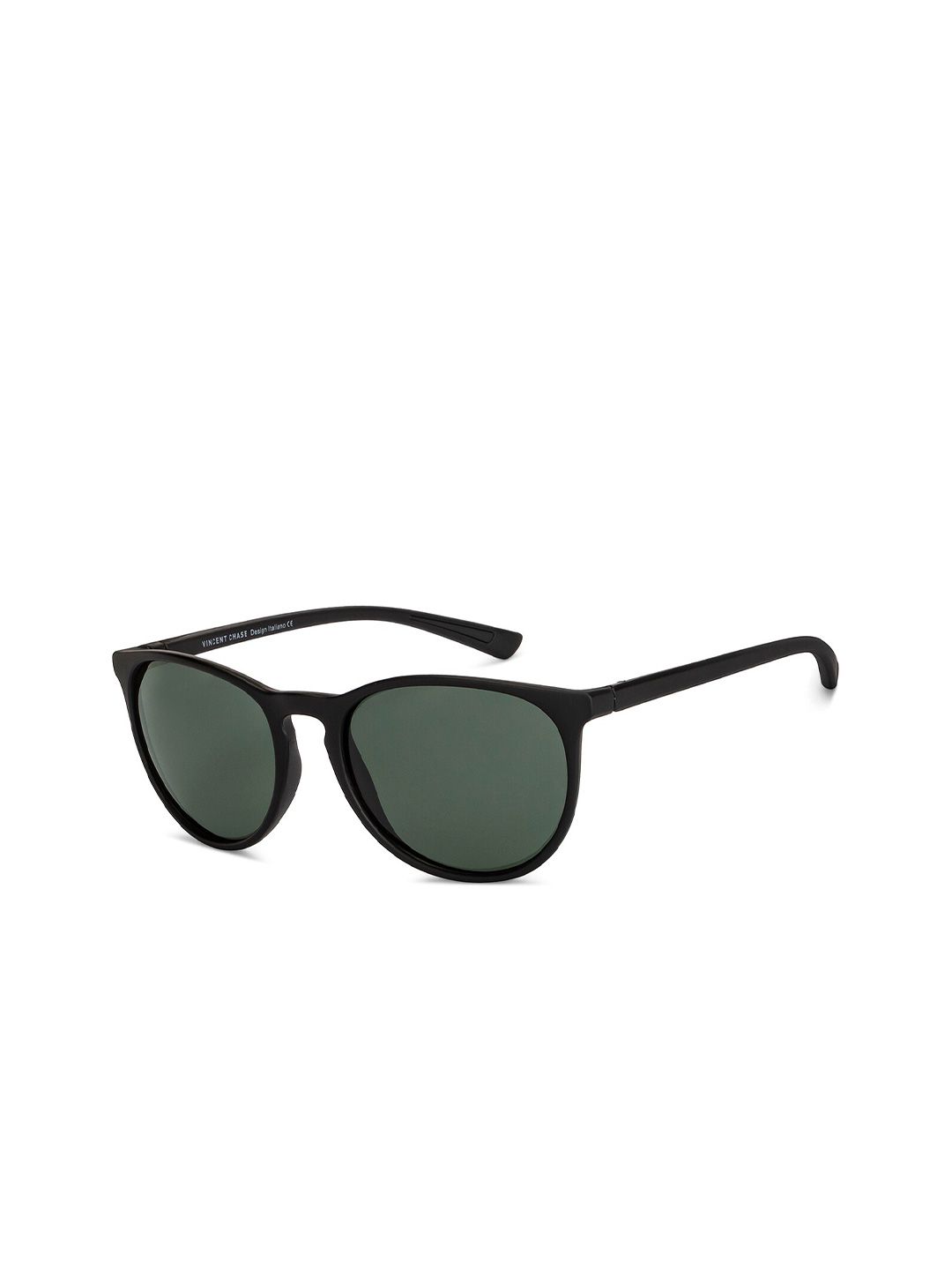 Vincent Chase by Lenskart Unisex Green Lens & Black Sports Sunglasses with UV Protected Lens