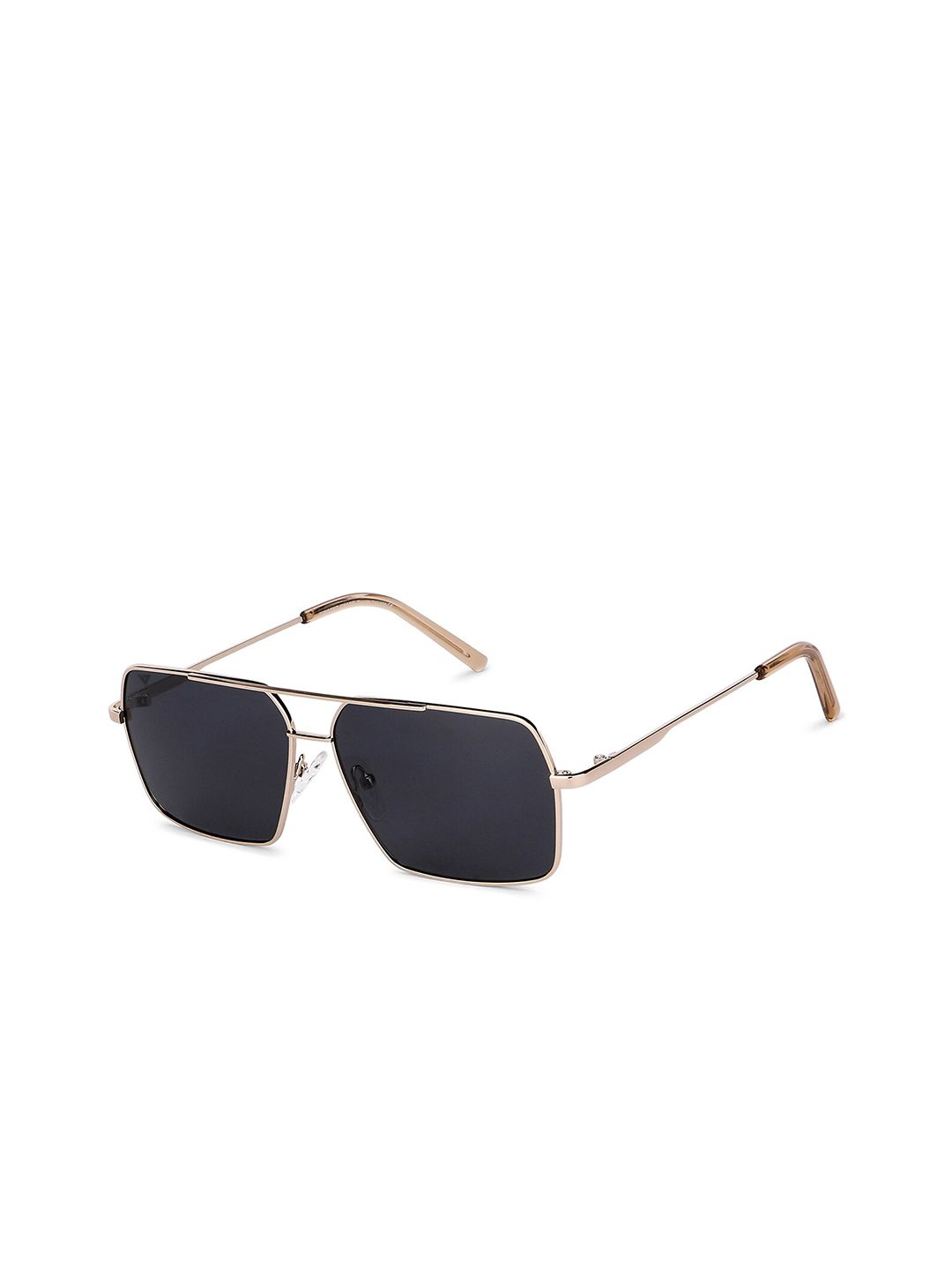 Vincent Chase by Lenskart Unisex Grey Lens & Gold-Toned Square Sunglasses with Polarised and UV Protected Lens