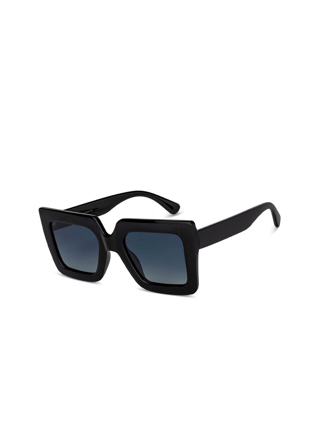 Vincent Chase by Lenskart Unisex Blue Lens & Black Square Sunglasses with Polarised and UV Protected Lens