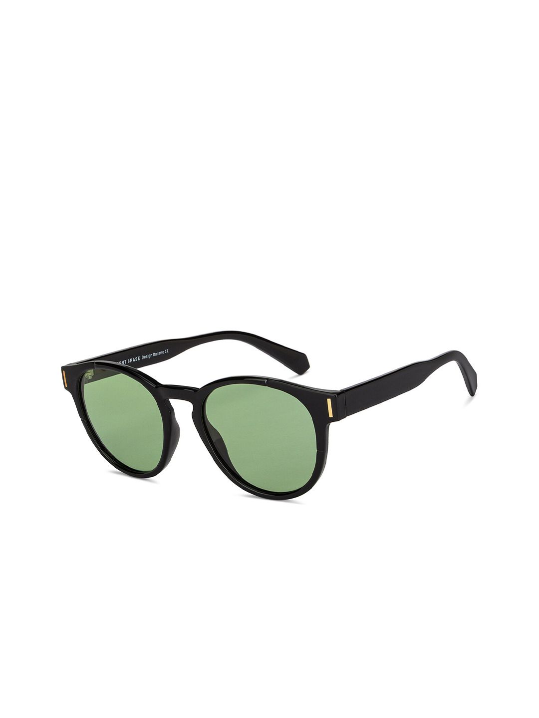 Vincent Chase by Lenskart Unisex Green Lens Round Sunglasses with Polarised and UV Protected Lens