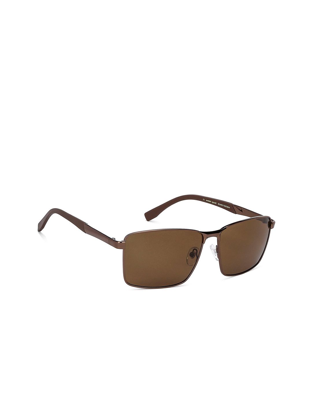 Vincent Chase by Lenskart Unisex Brown Lens & Brown Rectangle Sunglasses with Polarised and UV Protected Lens