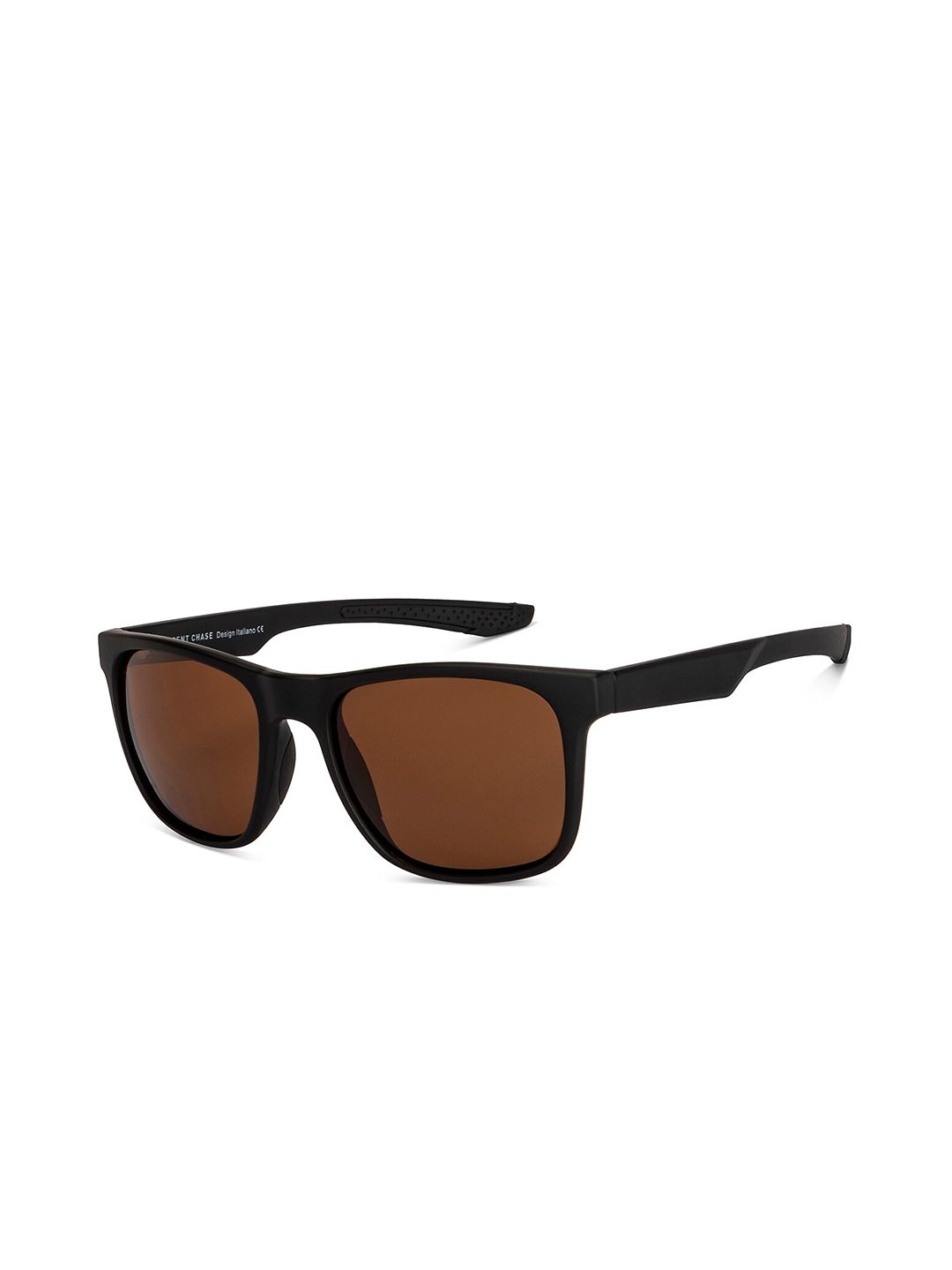 Vincent Chase by Lenskart Unisex Brown Lens & Black Sports Sunglasses with UV Protected Lens