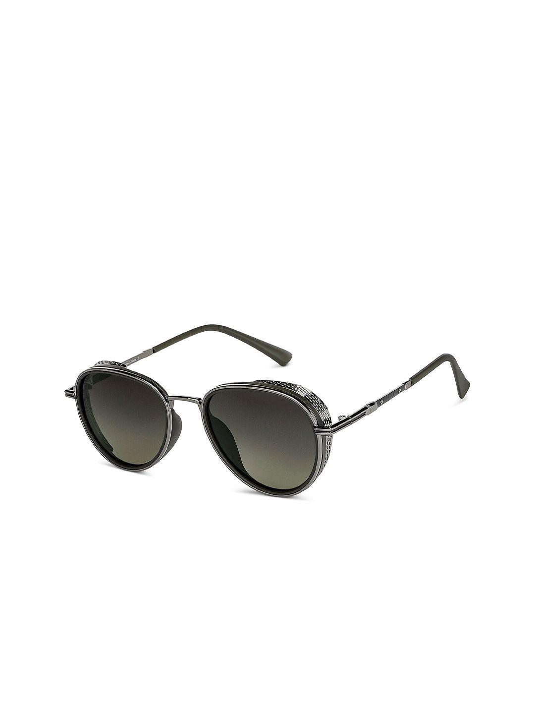 Vincent Chase by Lenskart Unisex Green Lens Aviator Sunglasses with Polarised and UV Protected Lens