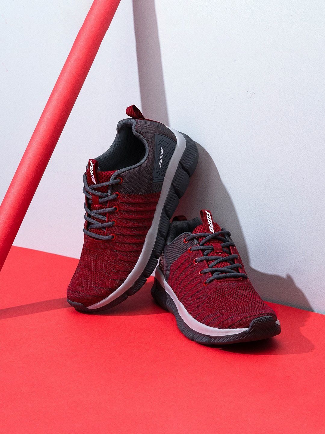 FURO by Red Chief Men Maroon Mesh Running Shoes