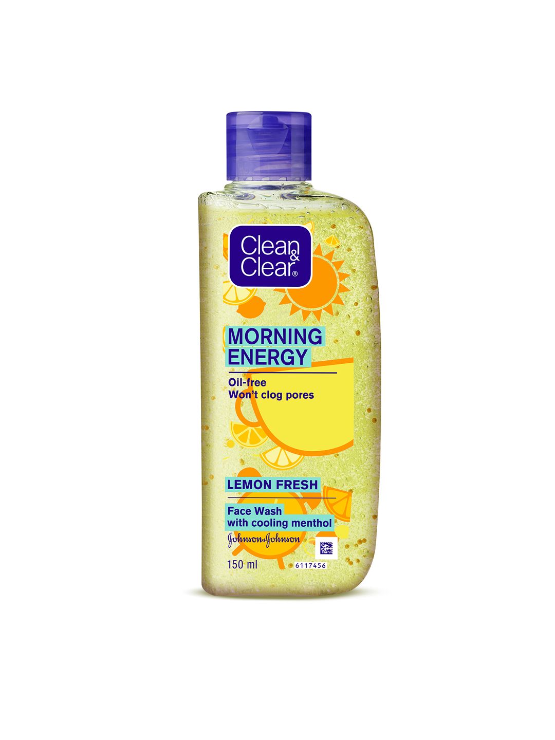 Clean&Clear Morning Energy Lemon Fresh Face Wash with Menthol for Normal Skin - 150ml