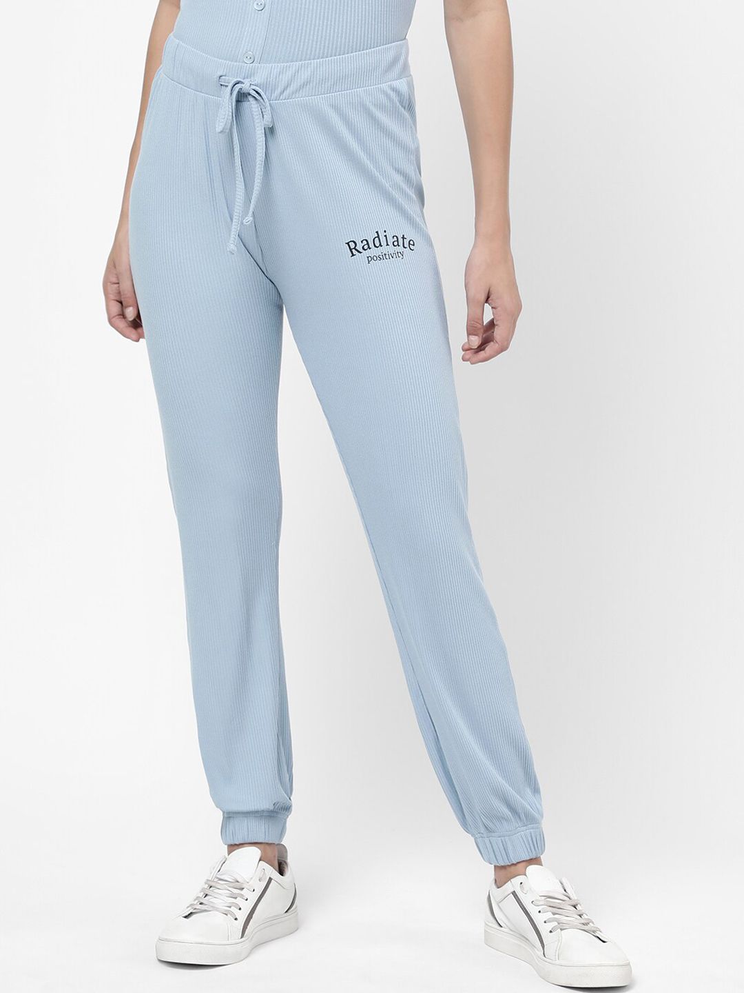 R&B Women Blue Joggers Trousers Price in India