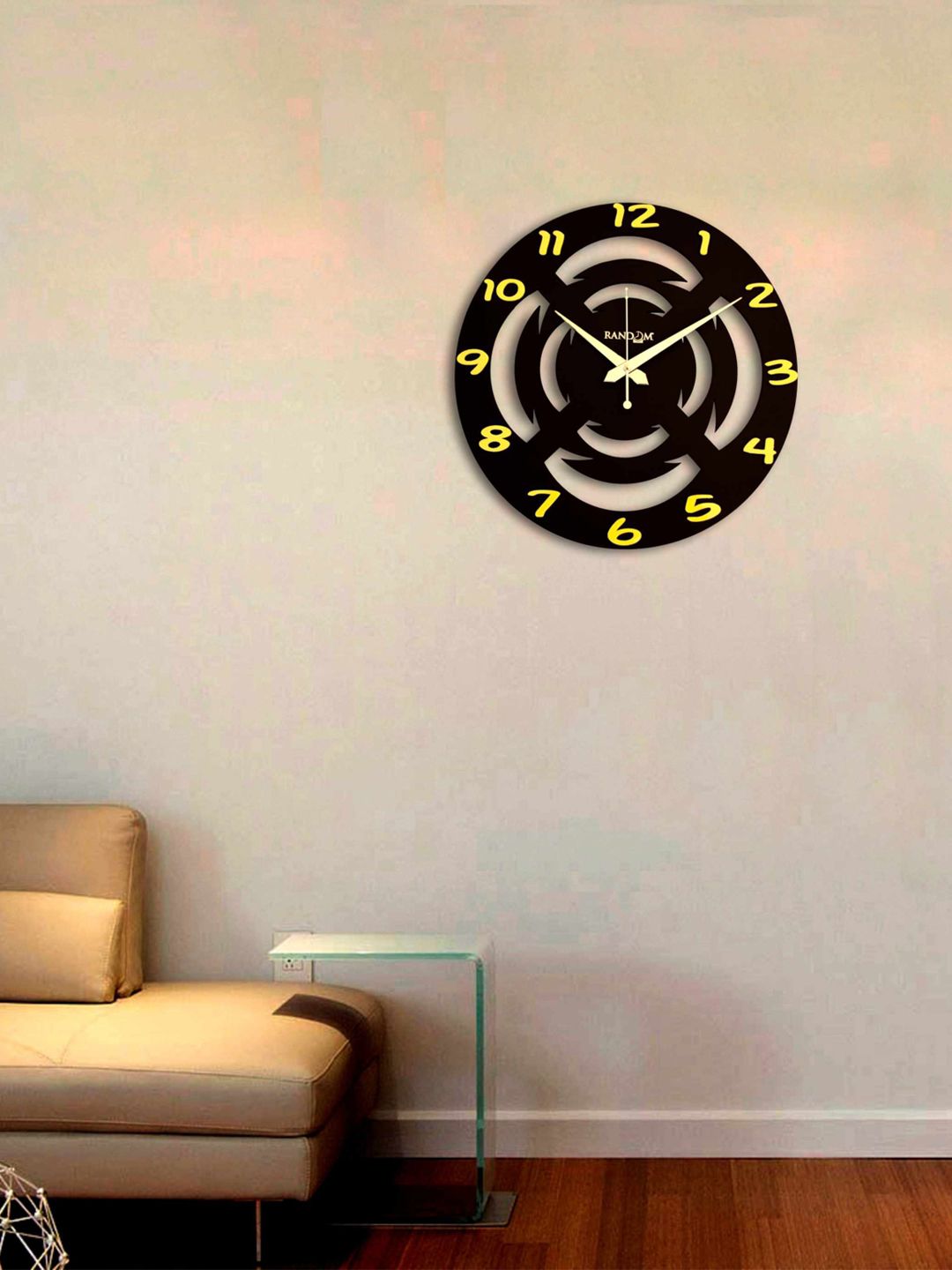 RANDOM Brown Dial Wooden Analogue Wall Clock Price in India