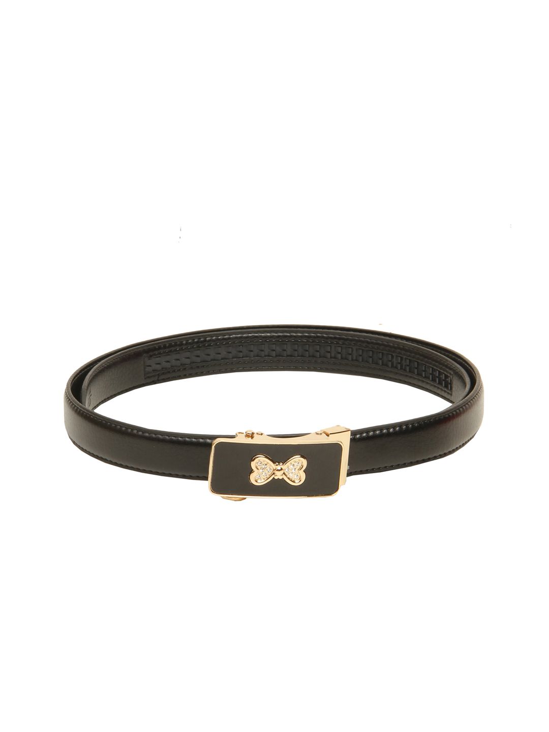 Calvadoss Women Black Textured PU Belt Price in India