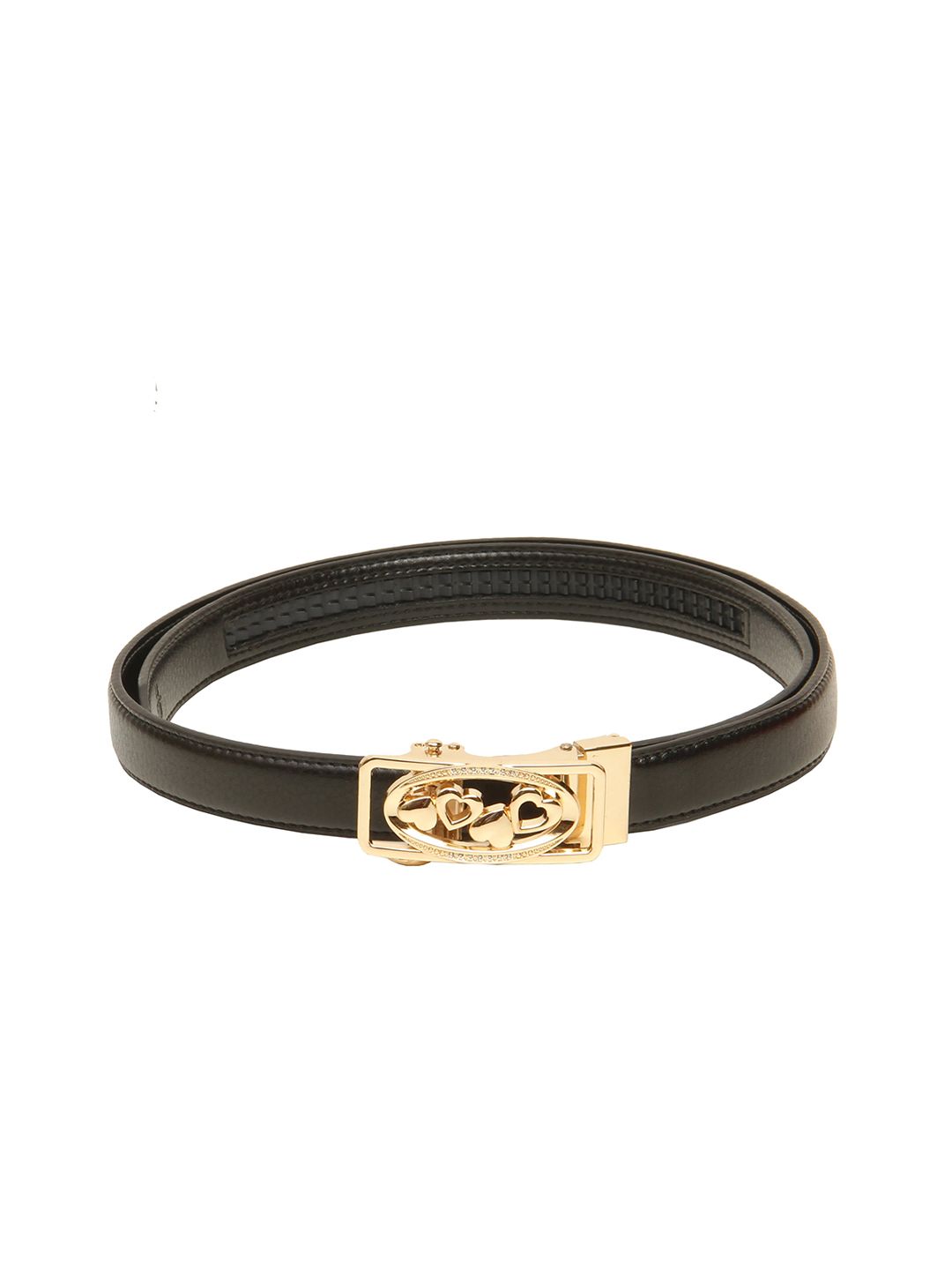 Calvadoss Women Black Textured PU Belt Price in India