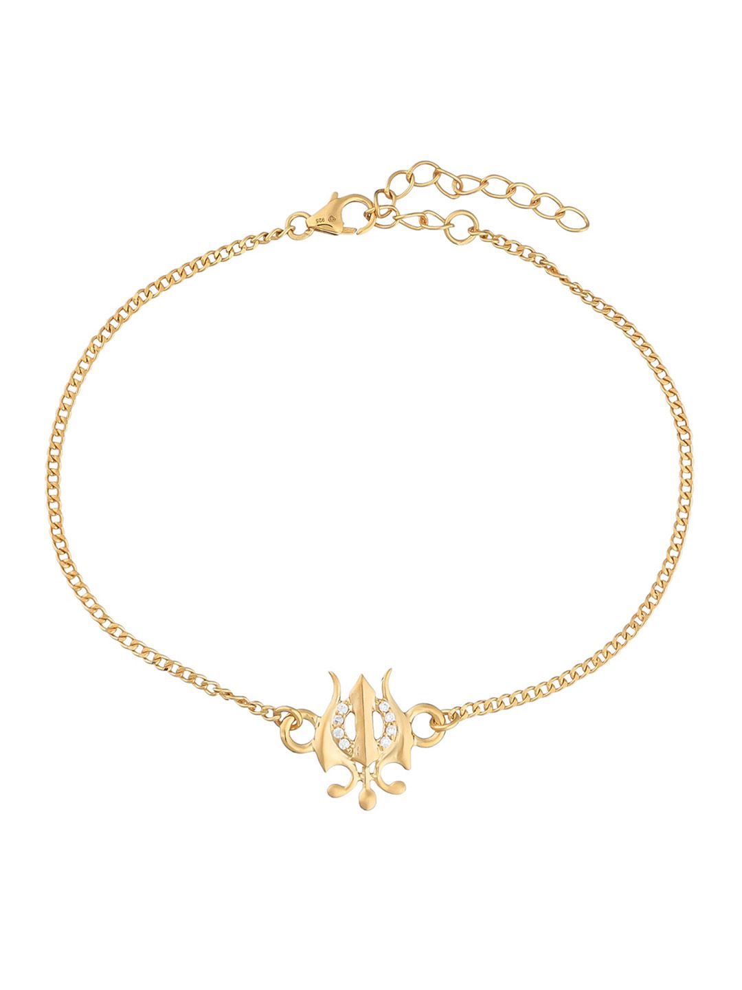 Voylla Women Gold-Toned Silver Gold-Plated Charm Bracelet Price in India