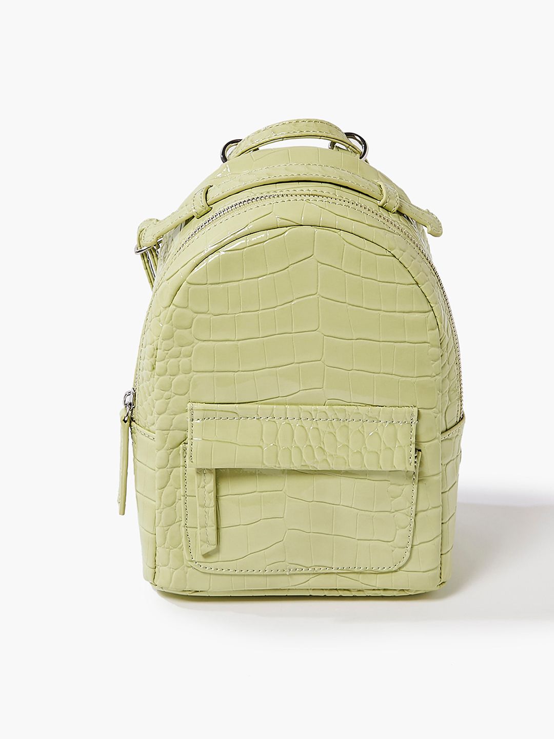 FOREVER 21 Women Green Textured Backpack Price in India