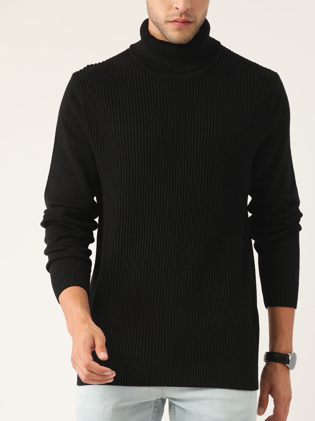 Macys mens black on sale turtleneck