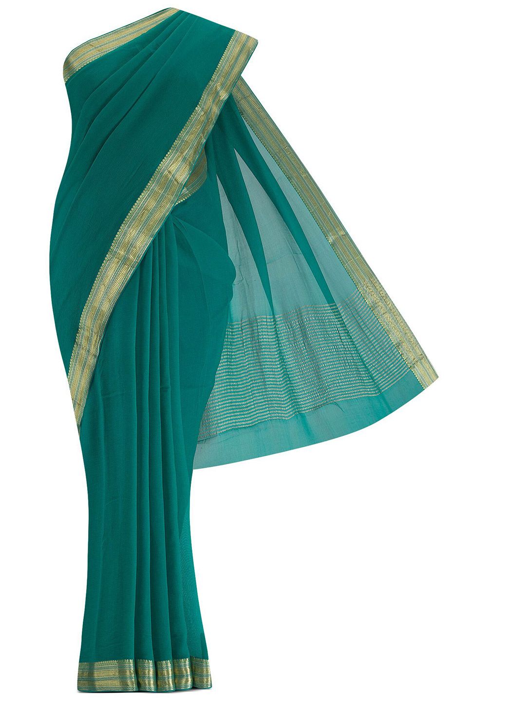 Nalli Next Grey & Magenta Checked Zari Silk Blend Saree Price in India