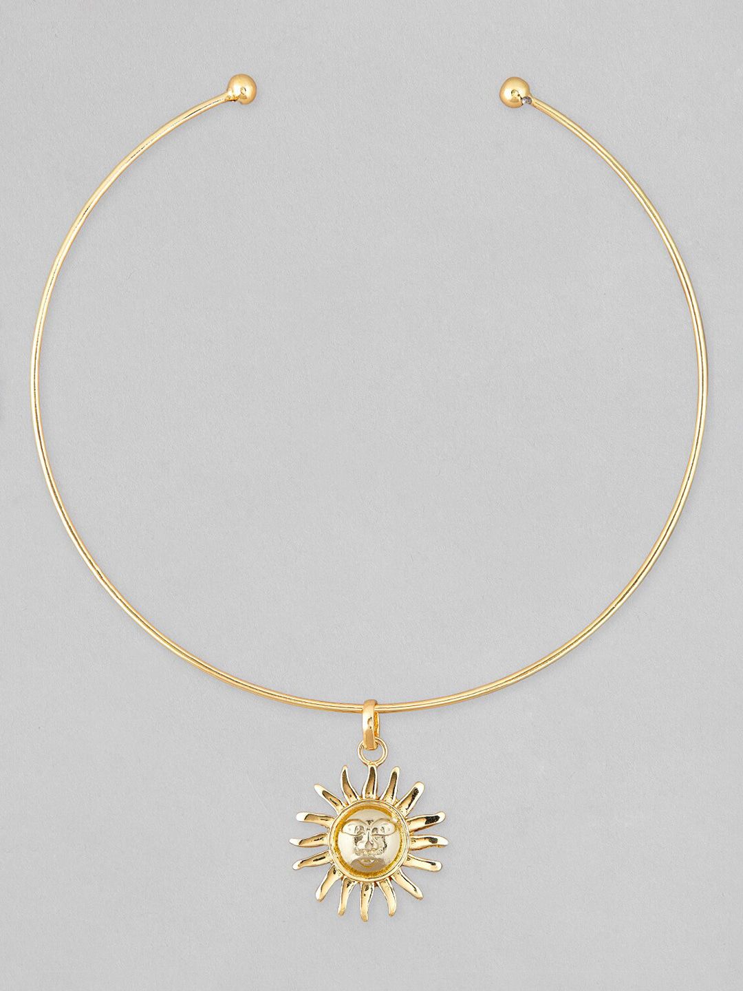 Rubans Voguish Gold-Toned Gold-Plated Necklace Price in India