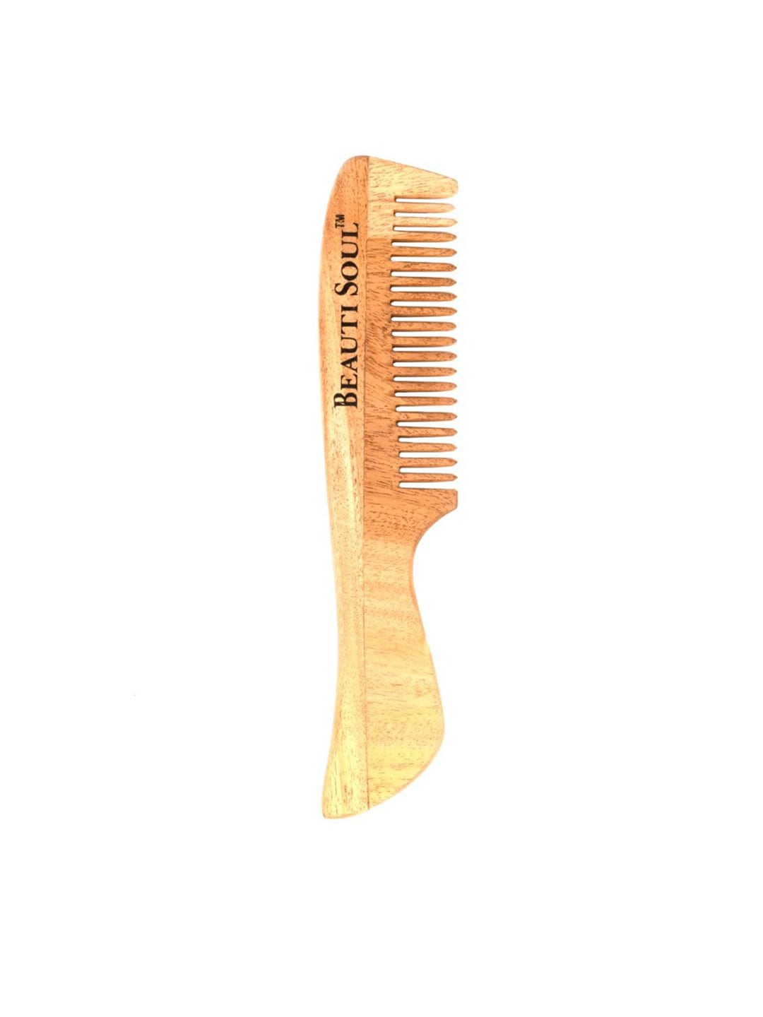 Beautisoul Unisex Brown Organic Neem Wood Comb with Handle Price in India