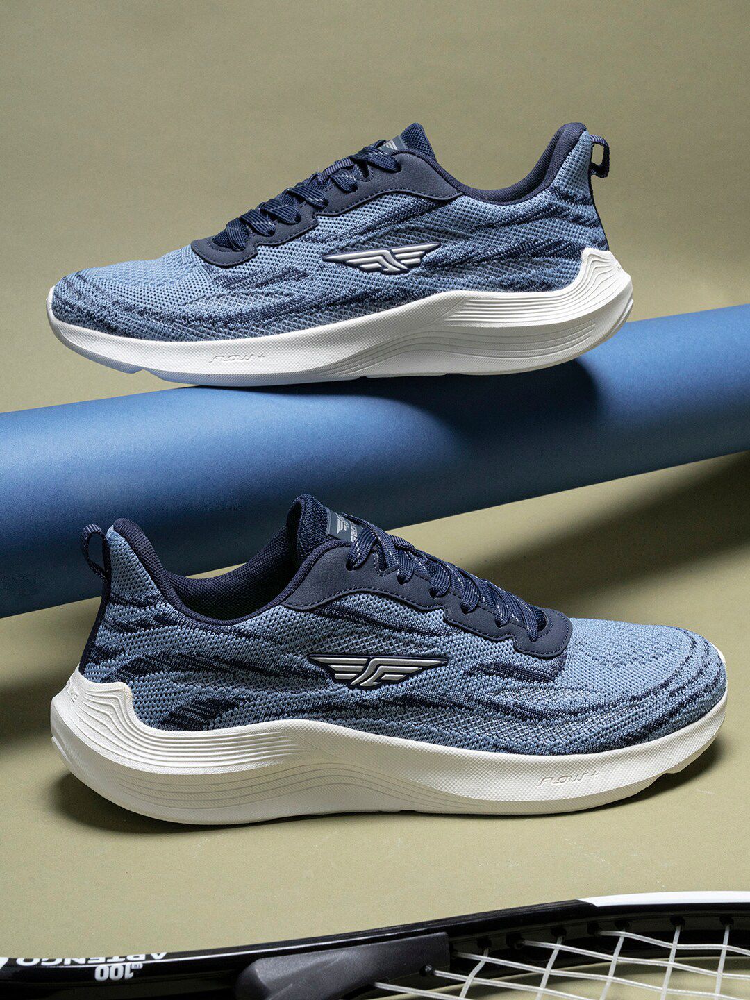 Red Tape Men Blue Mesh Walking Non-Marking Shoes