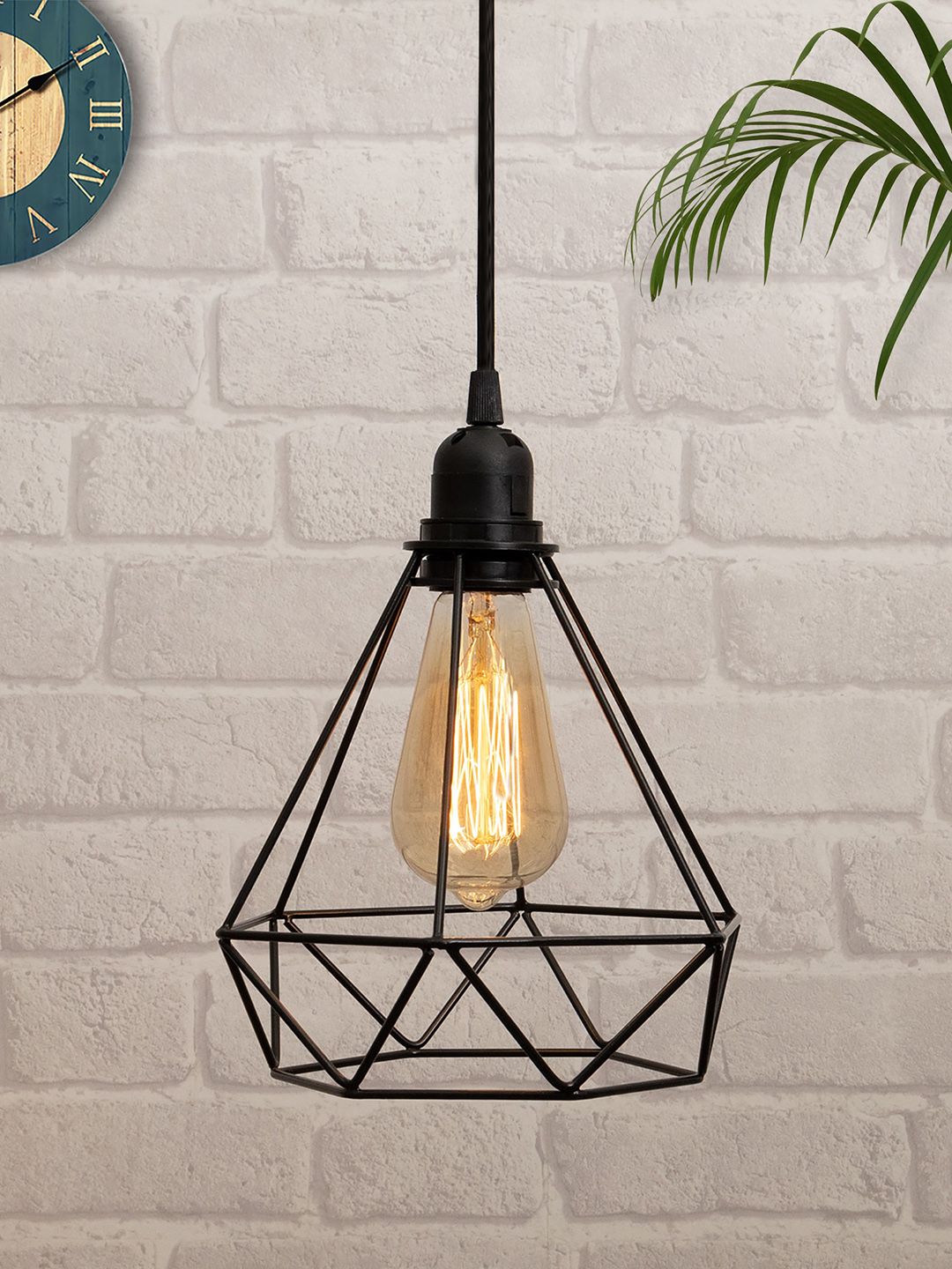 Homesake Black Solid Ceiling Lamp Price in India