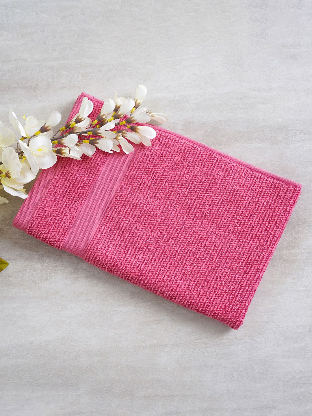 Pure Home and Living Unisex Set Of 4 Solid Pure Combed Cotton 600 GSM Hand Towel