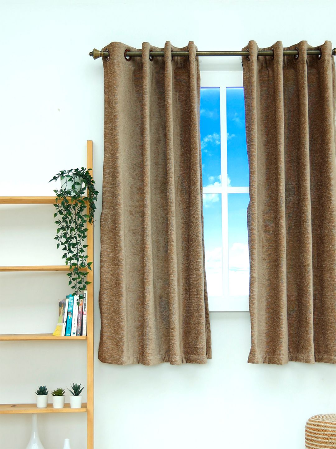 Ariana Beige Black Out Window Curtain Price in India