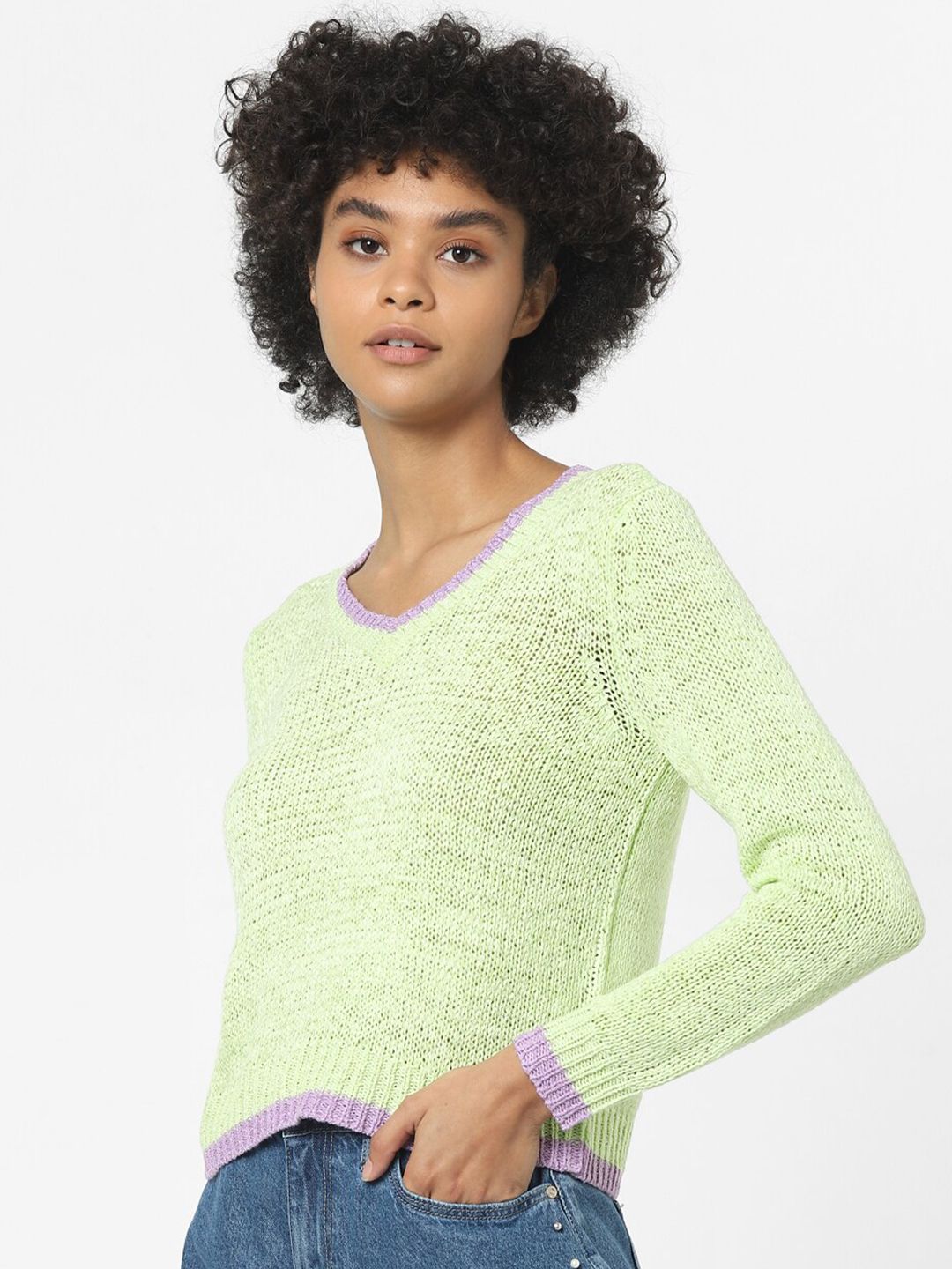 ONLY Women Green Pullover Price in India