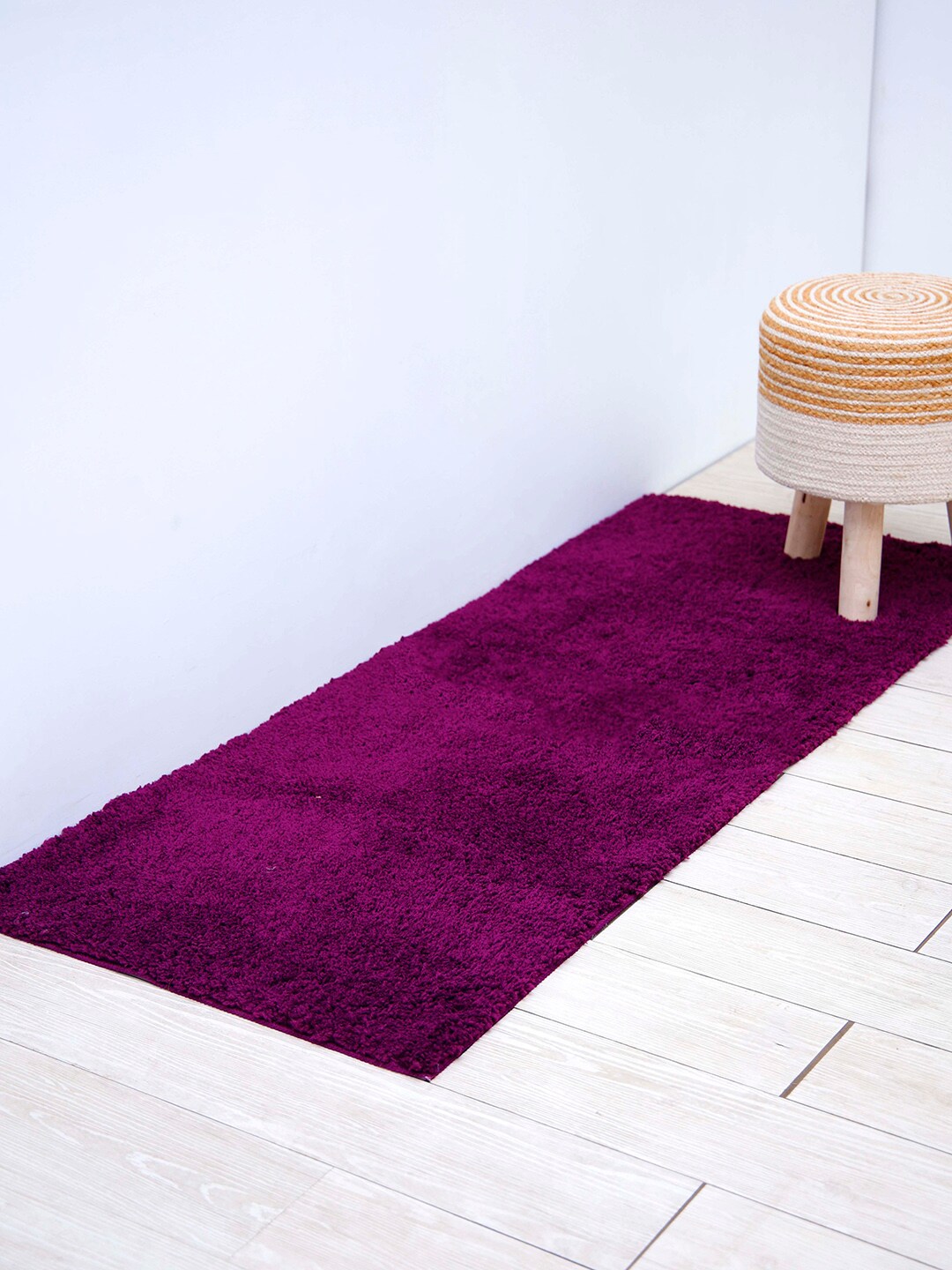 Ariana Purple Solid Super Soft MicroPlush Floor Runner Price in India