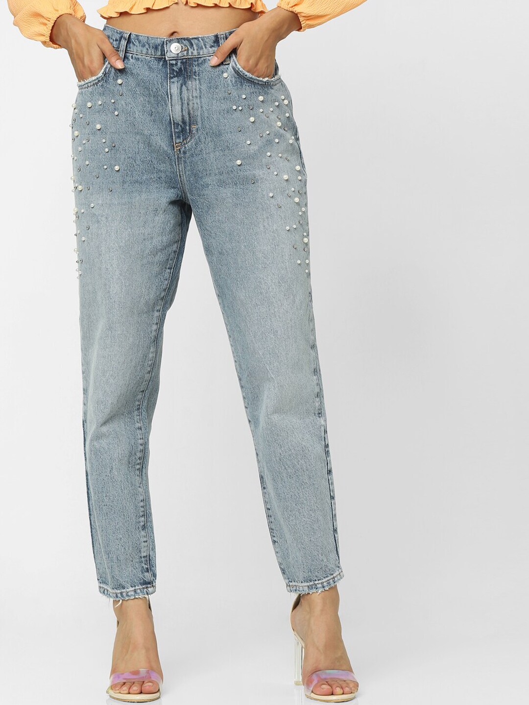 ONLY Women Blue High-Rise Jeans Price in India