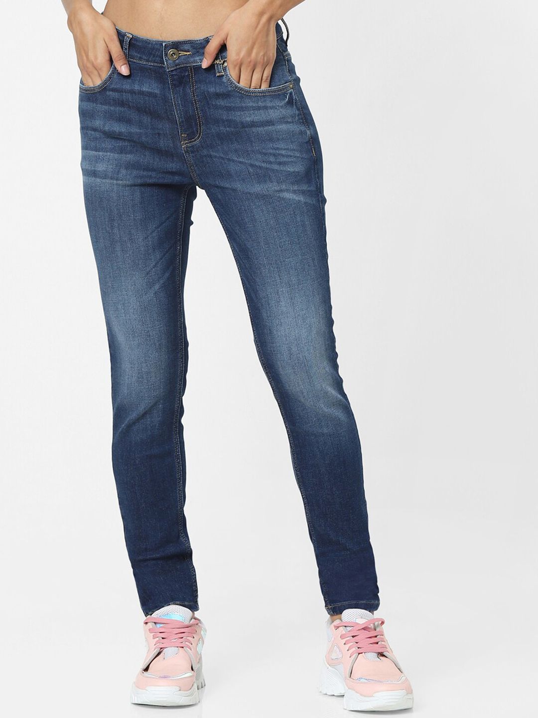 ONLY Women Blue Slim Fit Light Fade Jeans Price in India