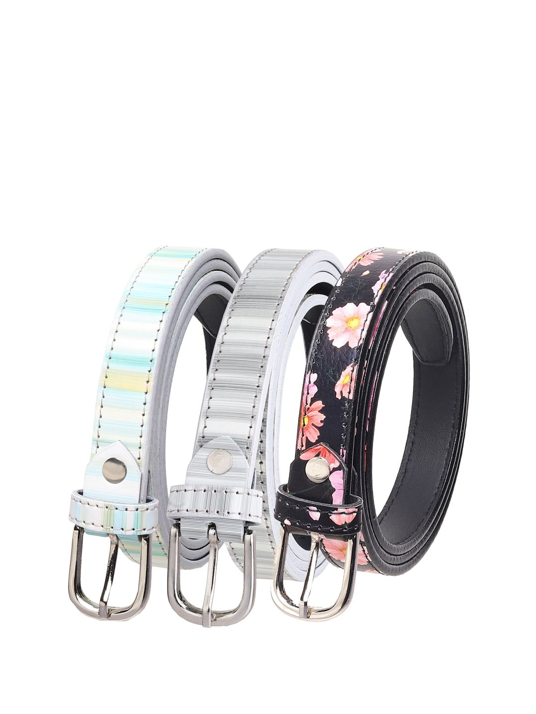 URBAN ALFAMI Women Multicoloured Printed 3 PU Belt Price in India