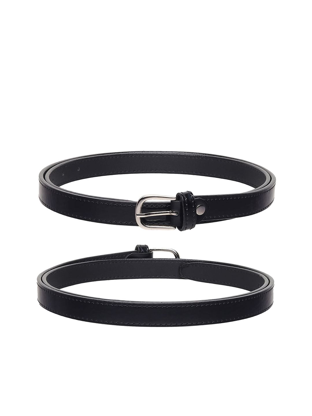 URBAN ALFAMI Women Black set of 3 PU Belt Price in India