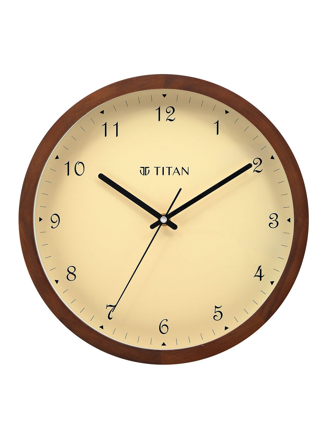 Titan Brown & Black Printed Contemporary Wall Clock Price in India