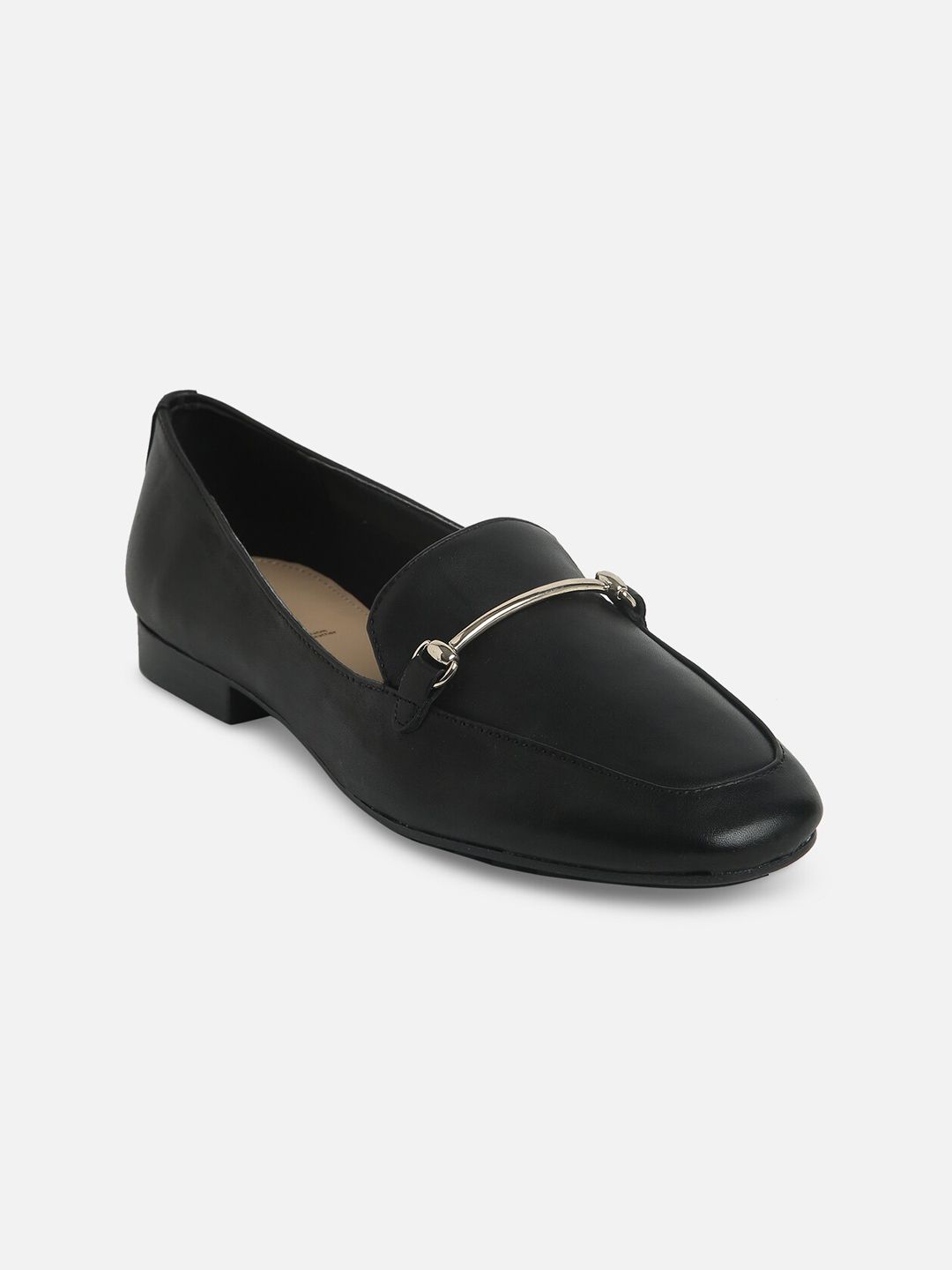 ALDO Women Black Leather Loafers Price in India