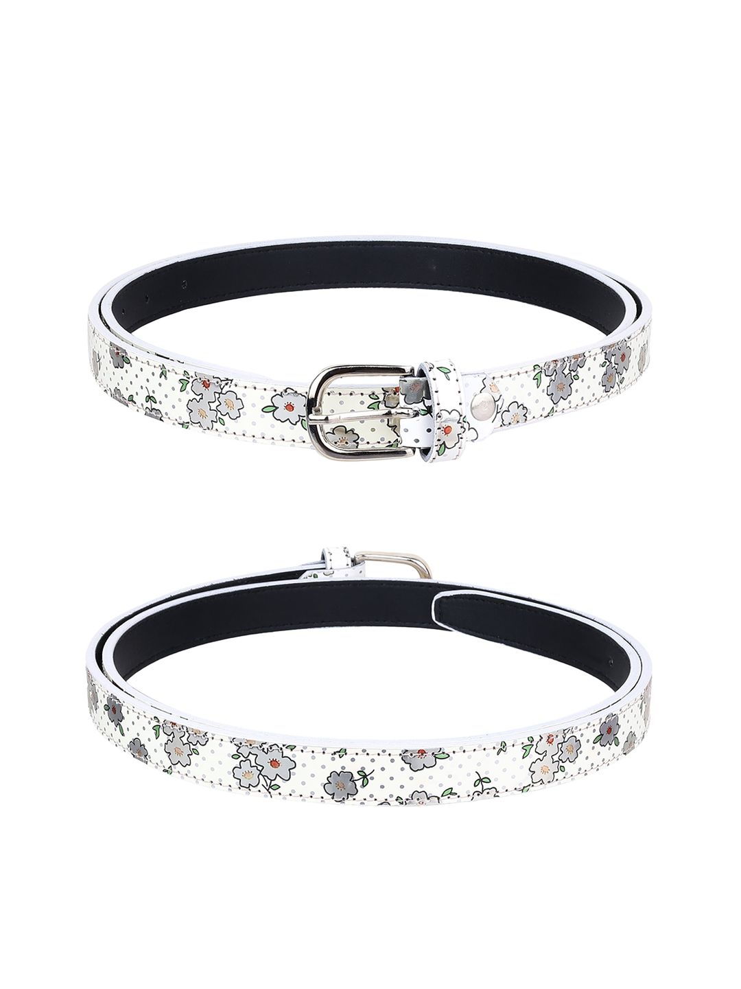 URBAN ALFAMI Women White Printed 3 PU Belt Price in India