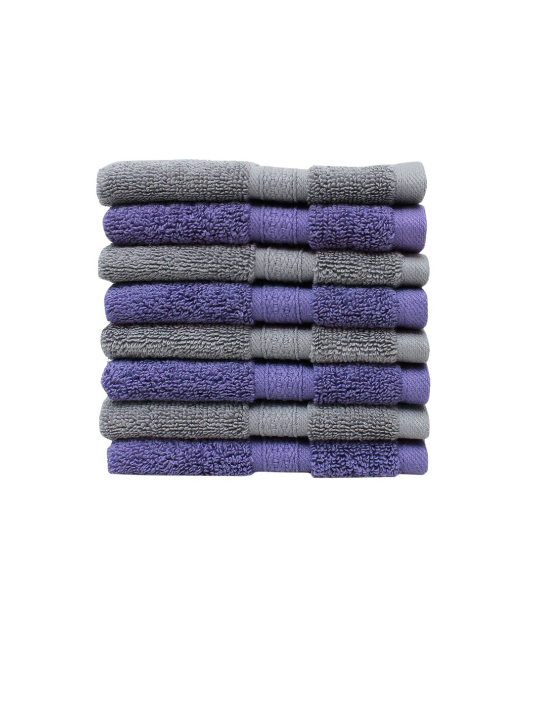 AVI Living Set Of 8 Solid 550 GSM Pure Cotton Face Towels Price in India