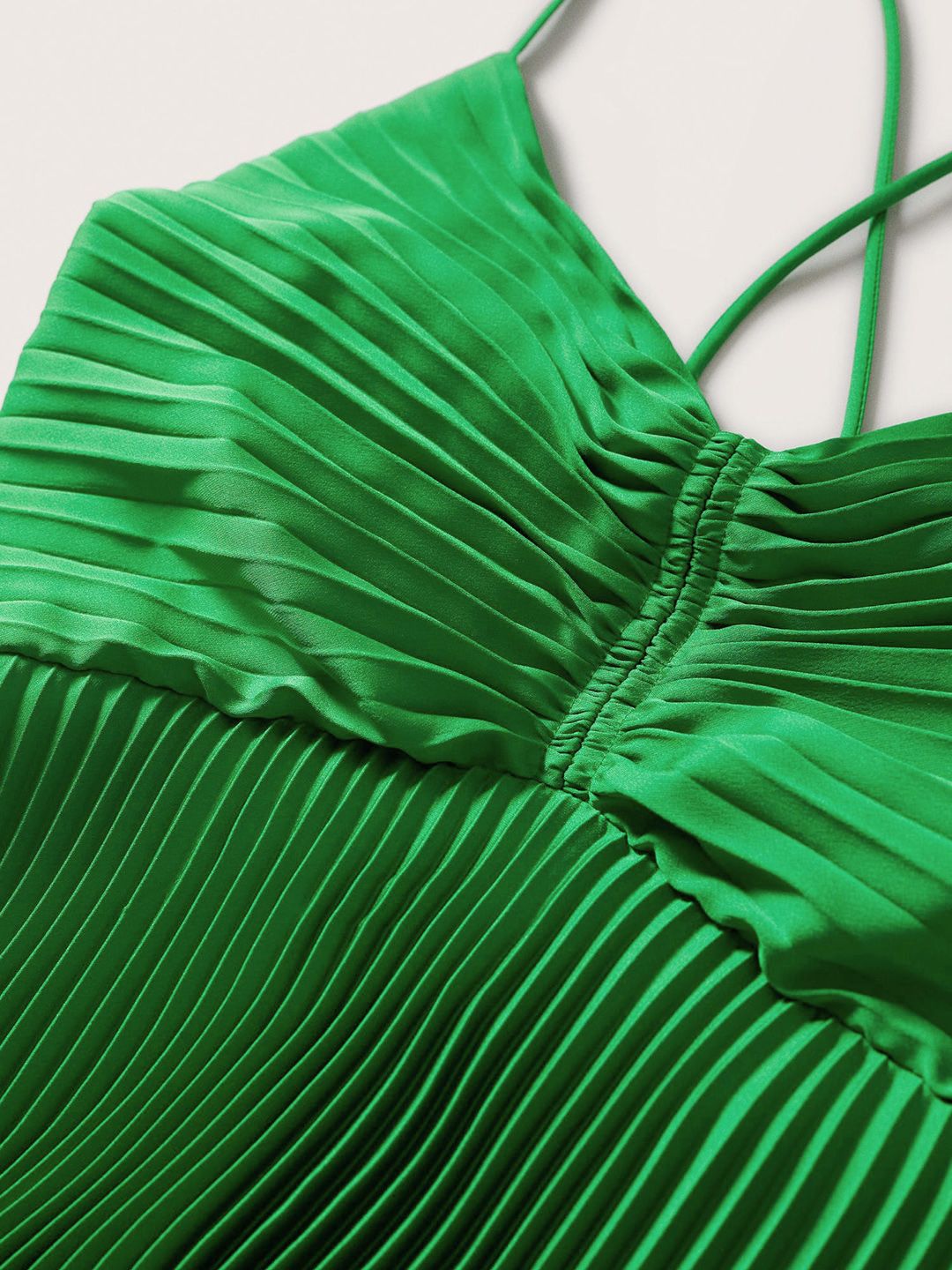 nails with a green dress Cap Sleeve Pleated Girls' Dress | UDT Fashion