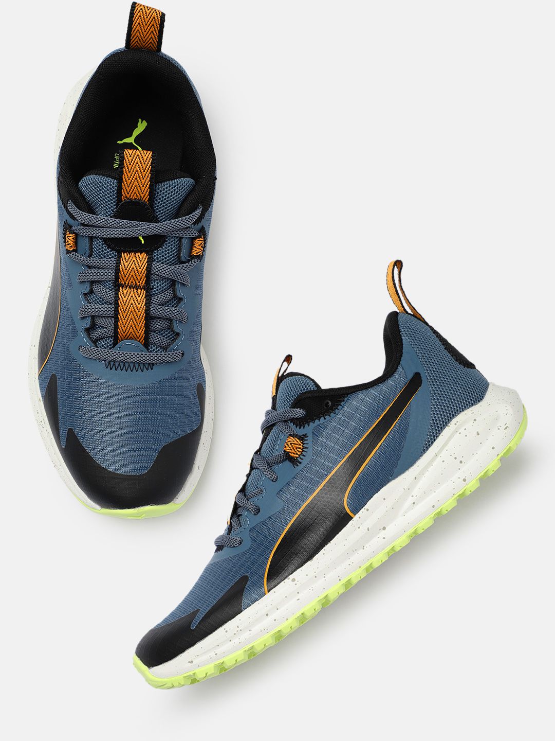 Puma Unisex Navy Blue & Black Twitch Running Shoes Price in India