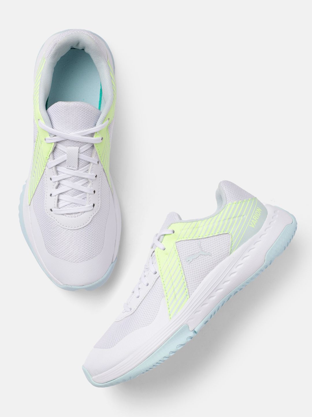 Puma Unisex White Varion Indoor Badminton Non-Marking Shoes Price in India